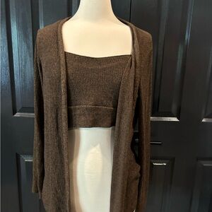 Brown Women's Sweater Set